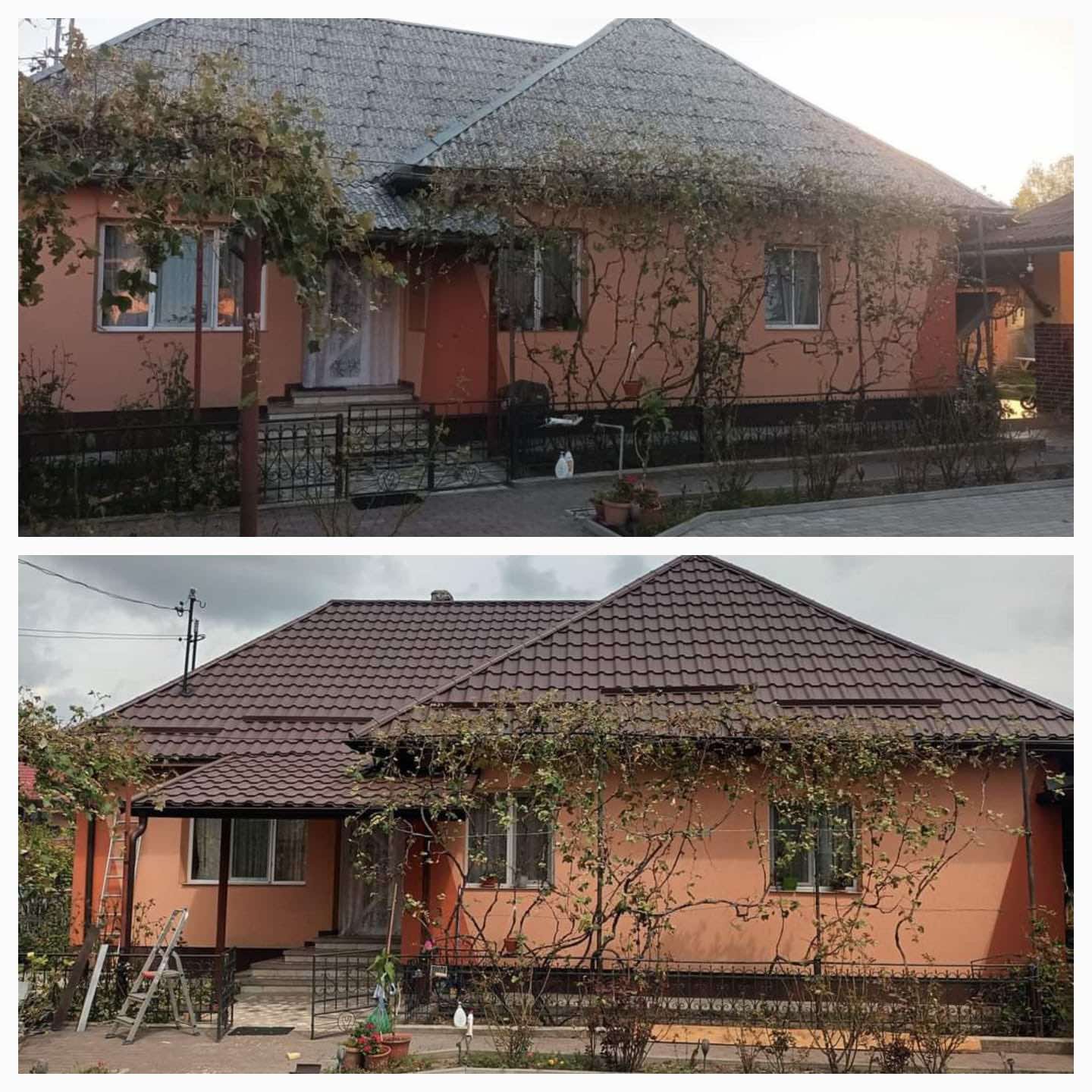 Renovare acoperis inainte si dupa reparatii